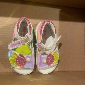 Primigi Kids' Iridescent Sandals - Pink and White - NWT